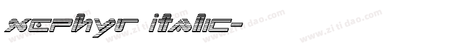Xephyr Italic字体转换